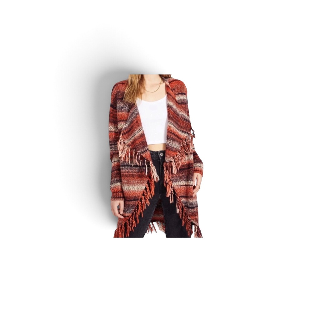 BB Dakota by Steve Madden Canyon Cutie Fringe Fall Cardigan Sweater Size Small